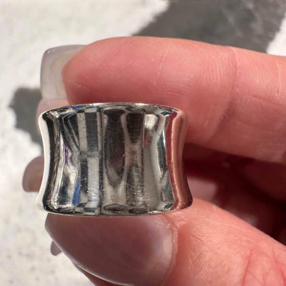 AUTHENTIC Tiffany & Co 1837 Sterling Wide Band Ring Size 6 - Picture 5 of 7